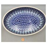 Boleslawiec Ceramic Hand-Made Oval Casserole Polan