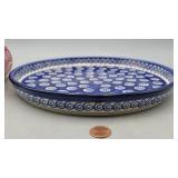 Boleslawiec Ceramic Hand-Made 9.5' Platter Poland