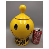 McCoy Smiley Face Ceramic Cookie Jar