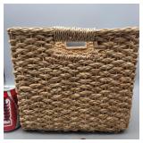 Wicker Storage Basket, 11.25'X14.25'X13.25'
