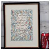 Framed Wall Hanging 10.5' ï¿½ 13.5'