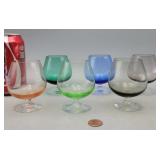 (6) MCM Small Brandy Snifters, 2 Glow