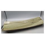 Signed, Heavy Polished Stoneware Tray 28x8x3