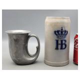 German & Pewter Stein