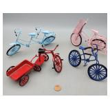 (4) Wire Bicycles
