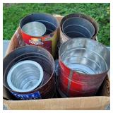 Large Box of Coffee Cans