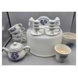 Pfaltzgraff Flower Pot S&P Shakers Candle Sticks