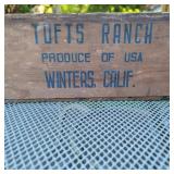 Tufts Ranch Produce Wooden Crate