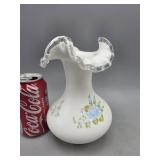 Fenton Hand Painted Vase Signed