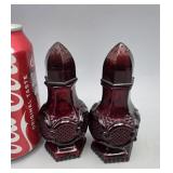 Ruby Red Salt & Pepper Shakers