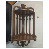 Wood hanging corner shelf, 24'X7'