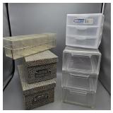 Group of Storage Bins & Files