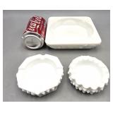 Milk Glass Ashtrays