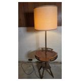 Mid-Century Floor Lamp w Table 20D