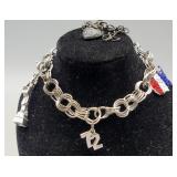 Sterling Silver Charm Bracelet & Couple Sterling