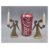 Brass Angel Candle Holders
