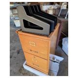 2 Drawer Filing Cabinet w 4 Plastic Magazine