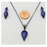 Silver 950 Necklace Earrings Set Joyas Sakta