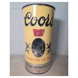 Metal Coors brewing garbage can, 19.5'