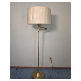 Brass Swing Arm Floor lamp, tested, works