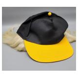 Baseball Cap With Faux Hair