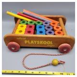Playskool 'Colorol'wood wagon, blocks