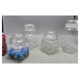 Group of Glass Canisters - one Bankers Life