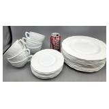Milk Glass Plates & Cups Grape Pattern