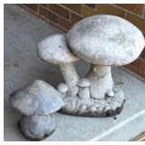 Heavy Concrete Mushroom Garden Art