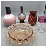 Group of Misc. Pink & Red Glassware