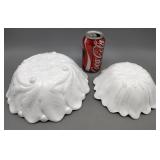 Milk Glass Flower Bowls