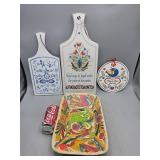 Painted Cutting Boards Bowl