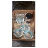 Box Lot Of (4) Glass Candle Lanterns, Glass