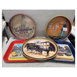 (5) Metal Beer/Coke Trays