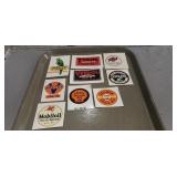 (9) Assorted Oil Decals