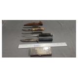 (5) Assorted Knives & More (Three Knives Are Case