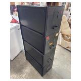 Vtg Metal Stacking File Cabinets