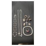 Tray Of Assorted Sterling Silver (925) Jewelry