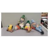 (4) Ceramic Gnomes