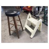 Bar Stool & Plastic Steps