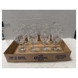 Libbey Goblets w/Gold Rim & Frosted Winter Scene