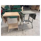 (2) Vtg Metal Tables