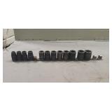 (12) Snap-On Metric 3/8" Drive Sockets