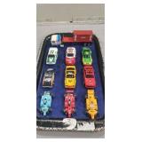 (9) Assorted HO Scale Slot Cars & (1) Truck Body