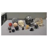 Tray Of Assorted Skull Heads & More