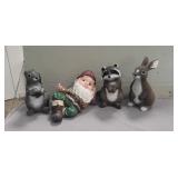 (1) Garden Gnome & (3) Animal Figures