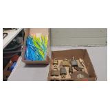 Box Lot Of Assorted Locks w/ Keys, Zip-Ties &