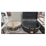 Snare Drum w/ Drum Sticks, Stand & Case