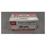 (100) Rounds 40 S&W Ammo (Factory Sealed)
