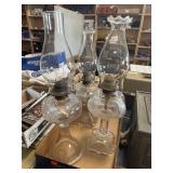 (3) Vtg Oil Lamps